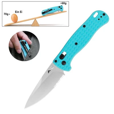 FLISSA Blau Taschenmesser Klappmesser Einhandmesser klappbares Taschenmesser