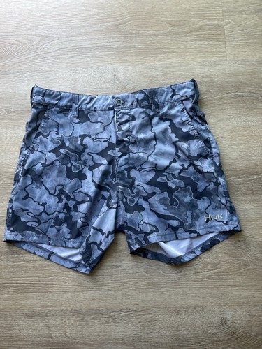 Men’s HUK Shorts Sz XL Blue Camo