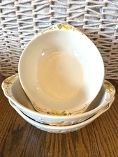 3 pc PLYMOUTH PFALTZGRAFF 11 1/2" SERVING DISH BOWL FALL HARVEST THANKSGIVING