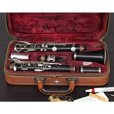 French Henri Selmer Ebony Wood Clarinet with Case and Accessories