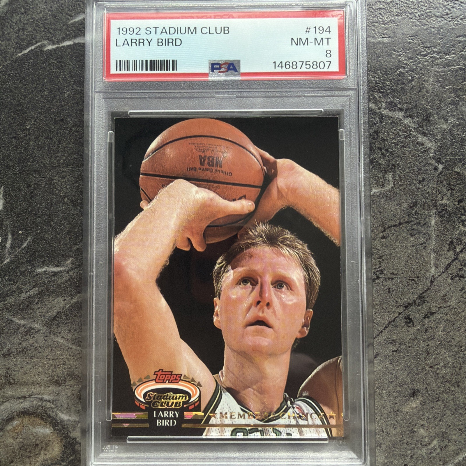 1992 Stadium Club Larry Bird #194 PSA 8