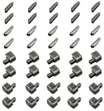20-Pack 5 Metal Zipper Repair Kit Gun Black Bottom Stoppers, Latch Slider Re...