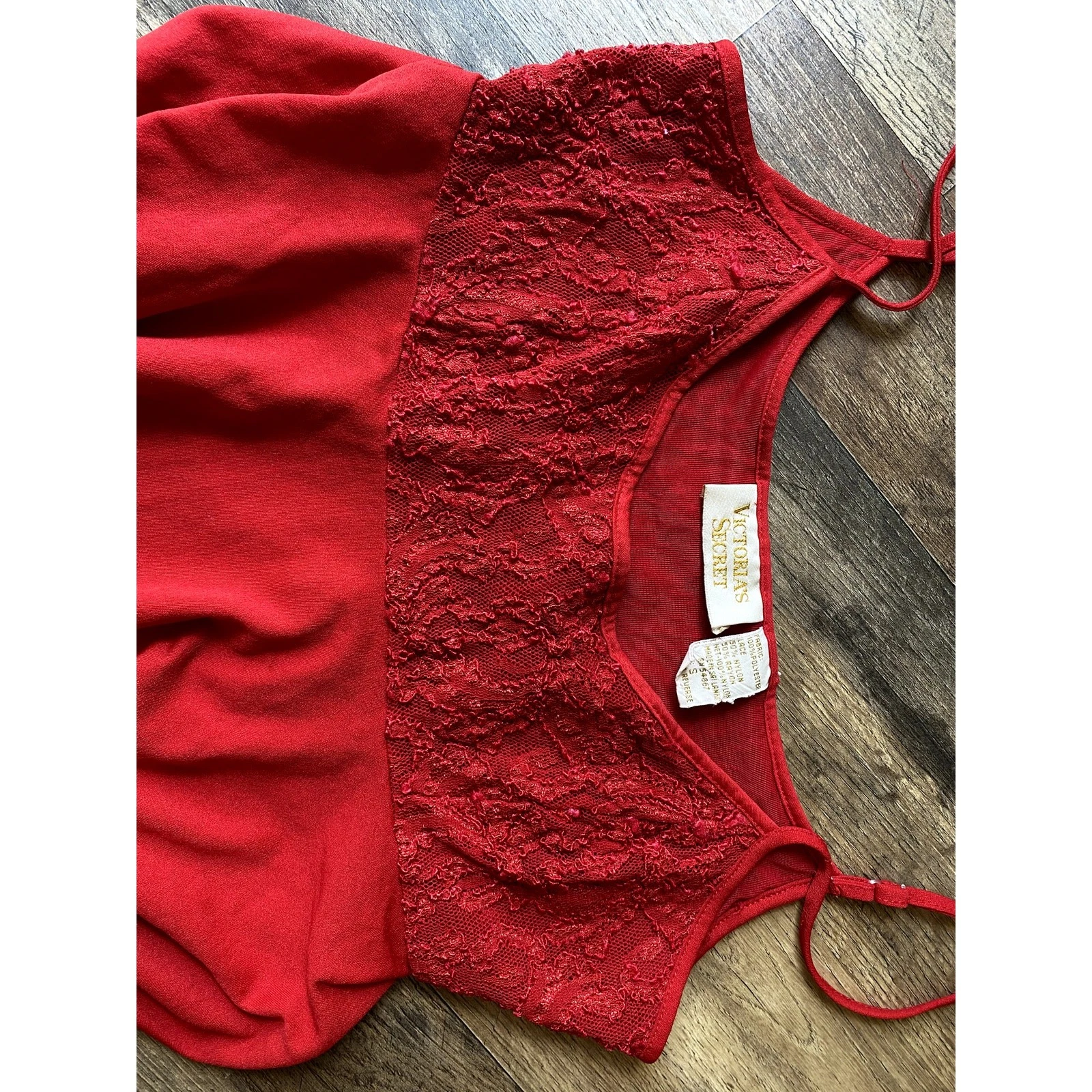 UNDERCOVER Vestito Slip Babydoll Vintage G Label Victoria's Secret Rosso Piccolo