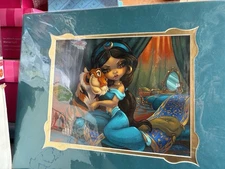 Disney WonderGround Jasmine & Raj  Jasmine Becket Griffith Print 18 × 14