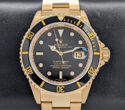 Rolex Submariner Date 16618 | Black/Dial | 18K Gold | Ø40mm Full Set 2007 #1951 - Bild 1 von 4
