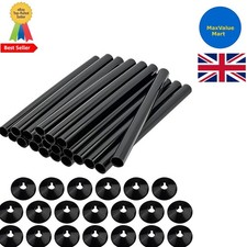 20-Pack Decorative Black Radiator Pipe Covers & Collars - Effortless Upgrade