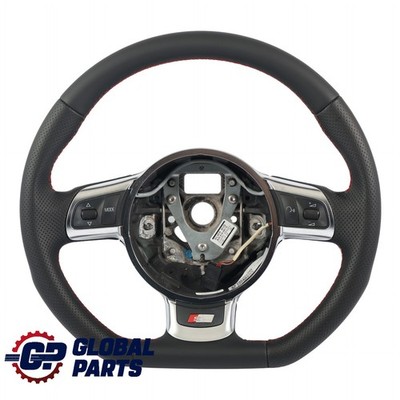 Audi A3 8P S-Line Steering Wheel NEW Black Leather Flat Bottom 8J0419091G