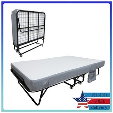75"x31"/38"/45" Folding Bed with 6'' Mattress for Adults, Portable Foldable Bed