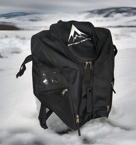 Seven Peaks Ski Snowboard Gear Boot Bag Backpack 3 Pockets Competition Black LRG - Picture 4 of 6