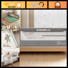 Foldable Toddler Bed Rail - 71in Safety Guard, Steel Frame, No-Tool Setup, Fits