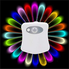 Color Changing Toilet Night Light - Motion Sensor LED, UV Activated, Smart Light