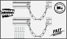 2 Pcs Stainless Steel Door Chain Lock Heavy Duty Security Chain Lock with Screws