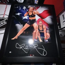 Ronda Rousey 20 X 24 Signed Photo Framed Fanatics COA￼￼