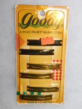RETRO GOODY STAY TIGHT BARRETTES ORIGINAL PACKAGE DOUBLE BAR 2 1/4" 1