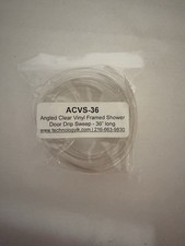 Angled Clear Vinyl Framed Shower Door Drip Sweep 36 Long New