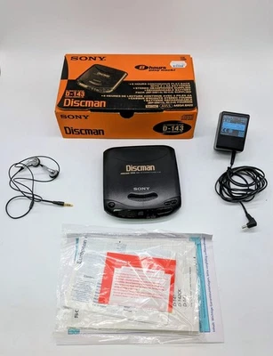 Sony Discman D-143 Tragbarer CD-Player – OVP & Zubehör – Mega Bass – Vintage - Bild 1 von 4