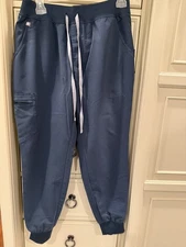 FIGS Women’s Technical Collection Blue Slate Scrub Pants Size M Petite ZAMORA