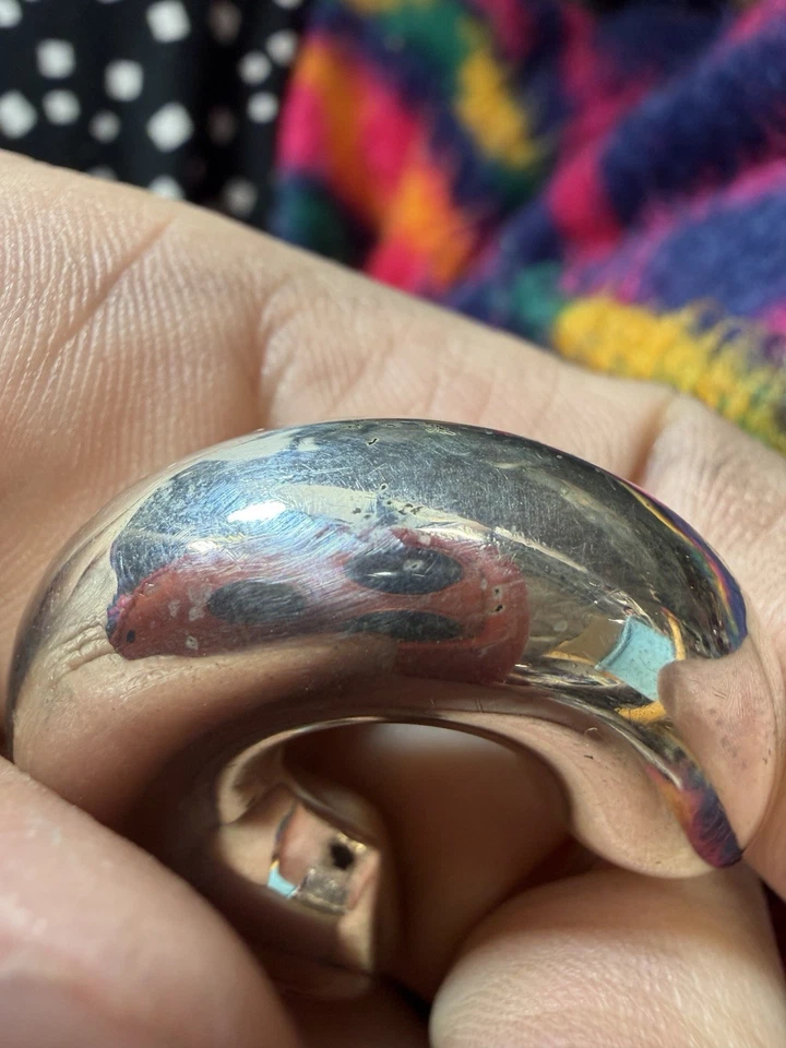 Brincos de prata esterlina argolas de tubo grosso tamanho grande 22 gramas perfurados - Imagem 3 de 4