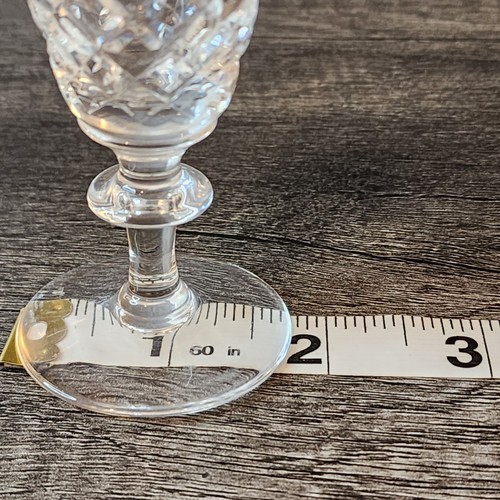 Vintage Webb Corbett England Crystal Wine Glasses Heavy Cut Etched Stamped Clear - Picture 11 of 13