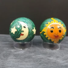 Vintage Chinese Health Balls Sun Moon Stress Therapy Musical CHIMES No Box