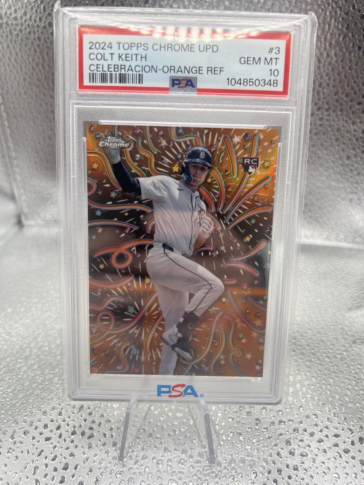 2024 Topps Chrome Update Colt Keith Celebracion Case Hit Orange 4/25 PSA 10!!!