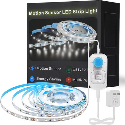 Motion Sensor Led Light Strip - under Cabinet Lighting with Power Adapter, 6 Adj