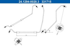 BREMSSCHLAUCH FÜR RENAULT MEGANE II GRANDTOUR (KM0/1 ) - ATE 24.1294-0020.3