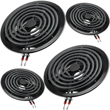 Black Burner Drip Pans Kit 5304430149(6")5304430150(8")&Electric Stove Burner...
