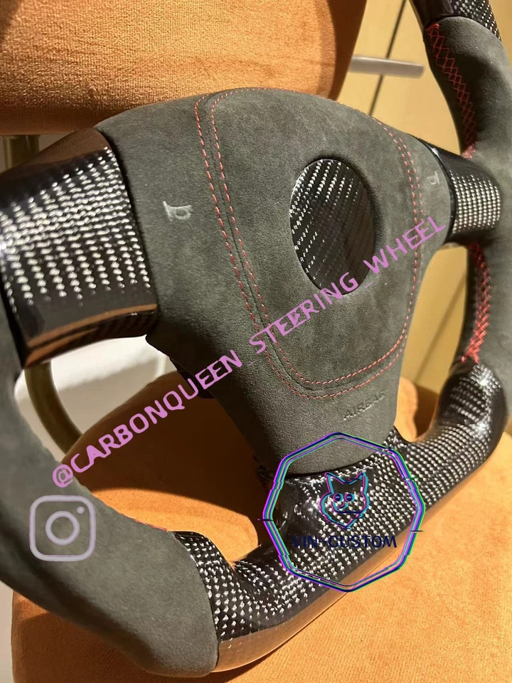 Volante de fibra de carbono real para Chevrolet Corvette C6 Z06 GRIS + CUBIERTAS DE AJUSTE Foto 3 de 4