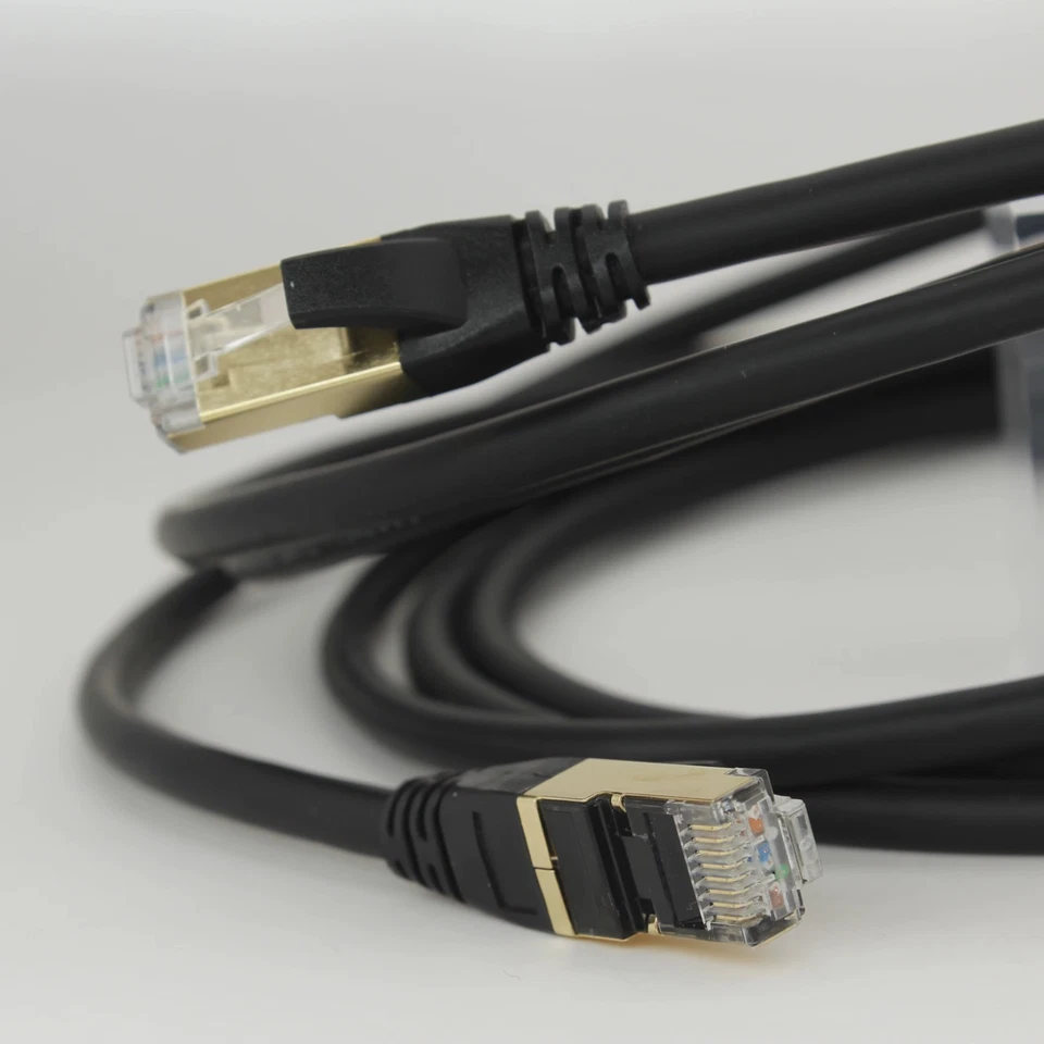 Ethernet Cable RJ45 Cat8 40GBPS Network Gold Super Fast LAN Lead SSTP Patch LOT - Image 2 of 4