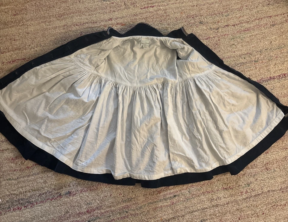 Vestido Papo d’Anjo Boutique Niña 4 Azul Marino Pana 100% Algodón Europa Clásico Foto 4 de 4