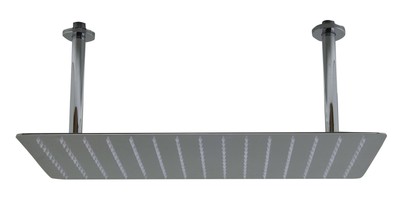 RAIN2012 Rectangular Solid Ultra Thin Rain Shower Head, Polished Stainless St...
