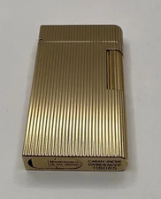 Caran d’Ache Lighter Gold Plated Vertical Lines Design #115065 Swiss Made