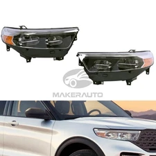 For 2020 2021 2022 2023 Ford Explorer Left +Right LED Headlight Assembly