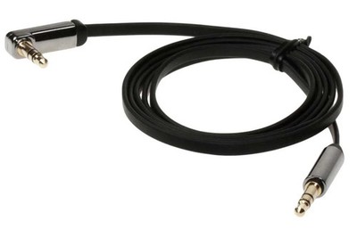SF Cable 1m Premium 3.5mm Male to Male Audio Flat Angle Cable