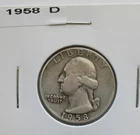 1958 D Washington Quarter/Denver/Silver/US Coin
