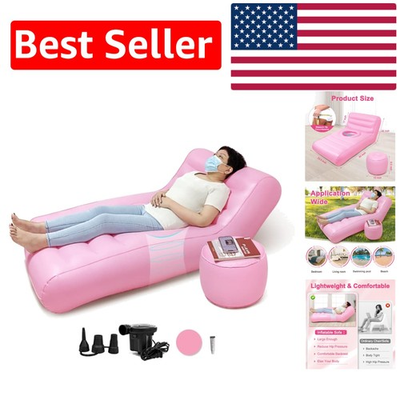 #ad Pressure Free Inflatable Sofa Bed with Matching Ottoman for Post Surgery Relief $232.74