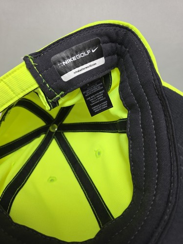 Gorra ajustable Nike Dri FIT Chartreuse talla única poliéster Swoosh logotipo alta visibilidad - Imagen 5 de 5