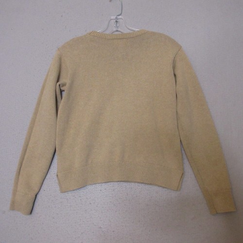Polo Ralph Lauren Sweater Girl Youth XL 16 Beige Red Spell Out Preppy Academia - Picture 12 of 16