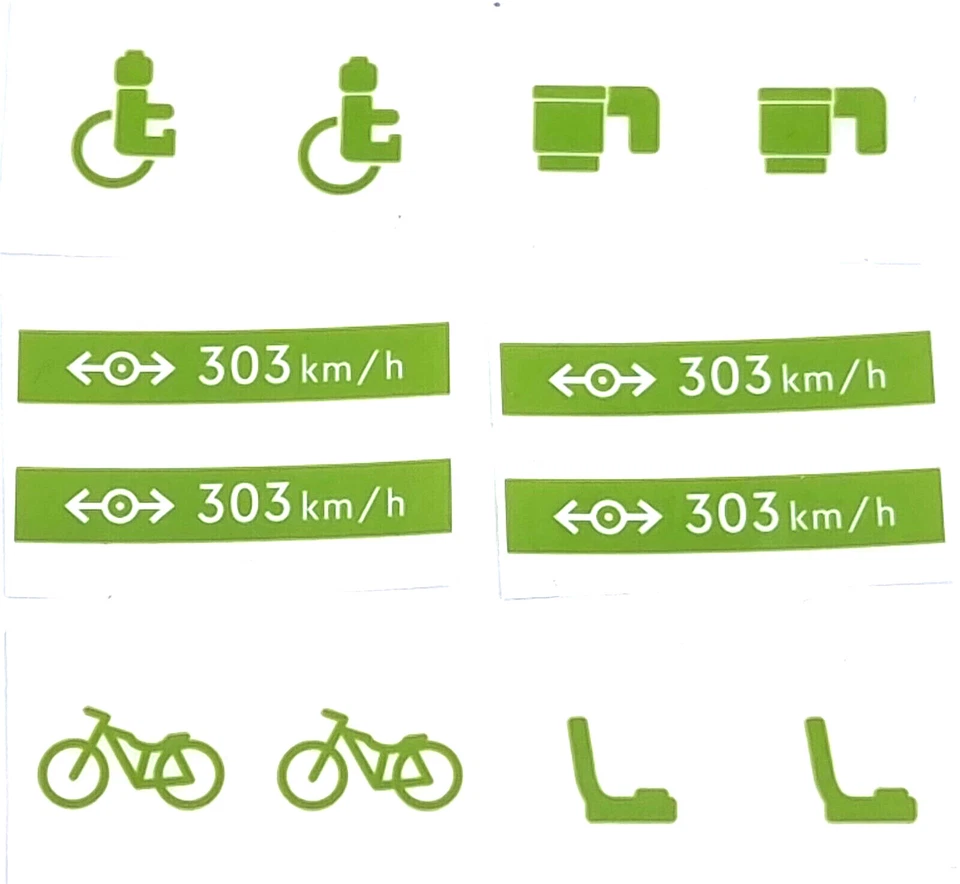 LEGO Sticker 60337 Aufkleber Waggon Bordcafé,Rollstuhl,Fahrrad,Sitzplatz