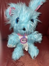 Scruff-a-Luvs Plush Rescue Pet Puppy Dog Blue 8" Turquoise Blue Eyes Collar