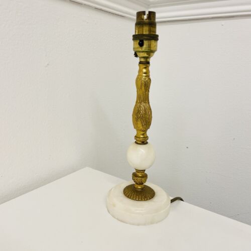 Vintage Marble Brass Table Lamp 26 cm - Picture 1 of 10