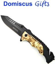 8 3/4" NEW! WARTECH CAMOUFLAGE Camo Spring Assisted Pocket Knife FOLDING Knives