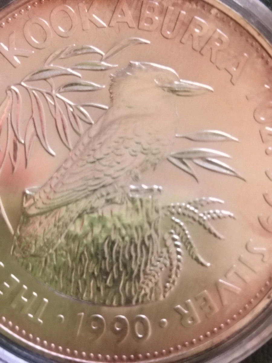 1º moneda de la serie Kookaburra plata S/C 1990.PATINA PRECIOSA.KOO-1