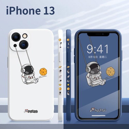 For iPhone 14 13 12 11 Pro Max XR XS 8 Astronaut Soft Case Lens Protection Cover - Photo 2 sur 18