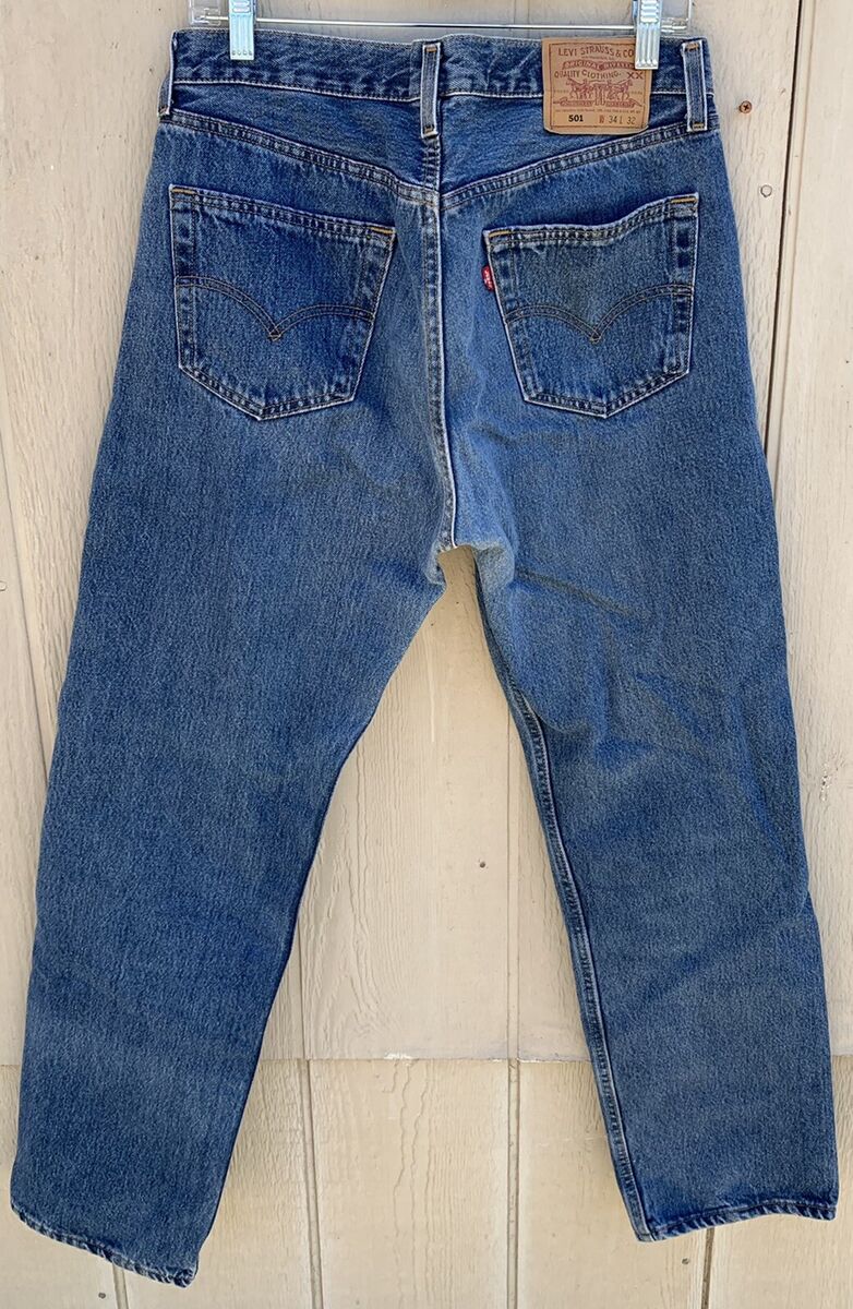 vintage Levis button fly 501 jeans made in USA W 34 L 32 vintage Levis button fly 501 jeans made in USA W 34 L 32