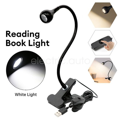 USB Reading Light Flexible LED Lamp Laptop Computer Clip On Bed Desk Table CN - Picture 6 of 14