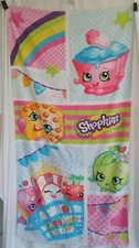 Shopkins Moose Enterprises All Together Cotton Beach Pool Bath Towel 54 x 29