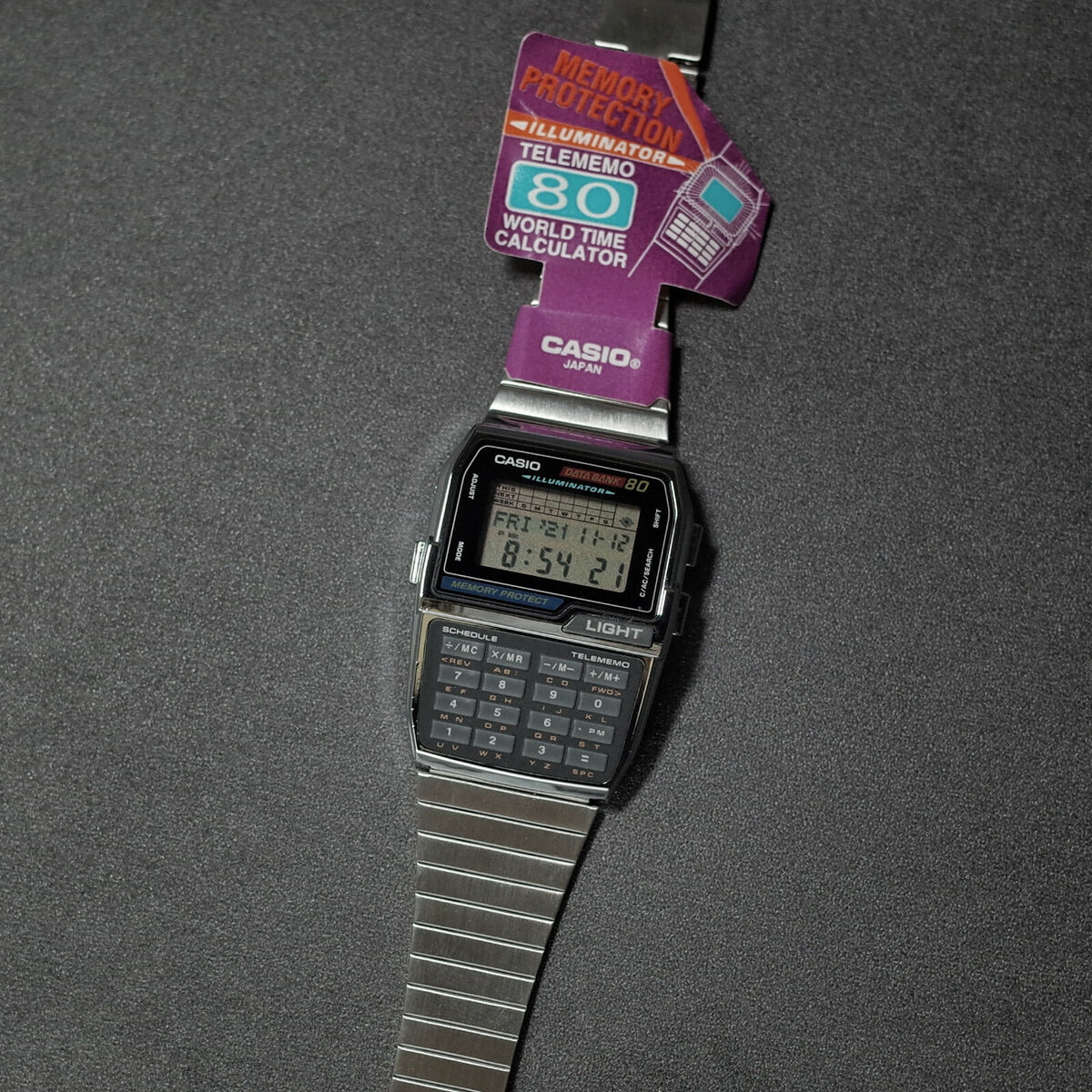 Vintage Casio DBC-810-1 Databank 80 Rare Calculator Watch Vintage Casio DBC-810-1 Databank 80 Rare Calculator Watch