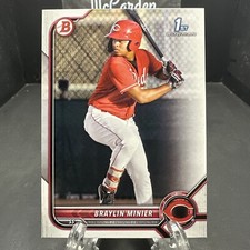 2022 Bowman Prospects Braylin Minier #BP-93 Cincinnati Reds